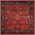 thumbnail image 6 of SAFAVIEH Vintage Hamadan Vinal Traditional Area Rug, Orange/Navy, 6'7" x 6'7" Round, 6 of 10
