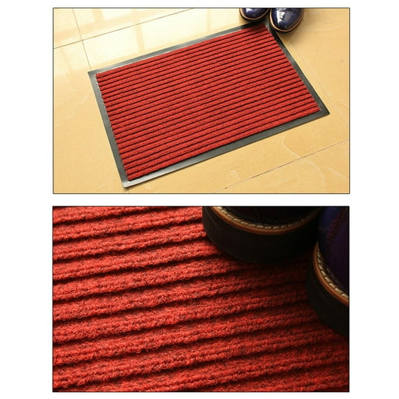 WORGEOUS Outdoor Rug Red Entrance Mat Washable Area Rugs Floor Carpet