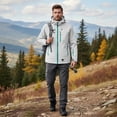 thumbnail image 3 of Yungyresw Hooded Outdoor Jacket Windproof Windbreaker Jacket Full Zipper Lightweight Multi-Pocket Casual Full Zip Jacket for Outdoor Sports Hiking, 3 of 9