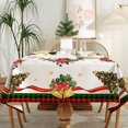 thumbnail image 5 of Mantel Rectangular de Navidad, mantel de invierno para árbol de Navidad, vacaciones, fiesta de campo, mantel decorativo al aire libre, 5 of 5