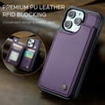 thumbnail image 2 of ShieldPlus for iPhone 15 Pro Wallet Case with Card Holder, RFID Blocking for iPhone 15 Pro Case for Women Men, Durable Kickstand Shockproof Phone Case for iPhone 15 Pro,Purple, 2 of 7