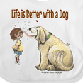 thumbnail image 4 of Inktastic Life is Better with a Dog Boys or Girls Baby Bib, 4 of 4