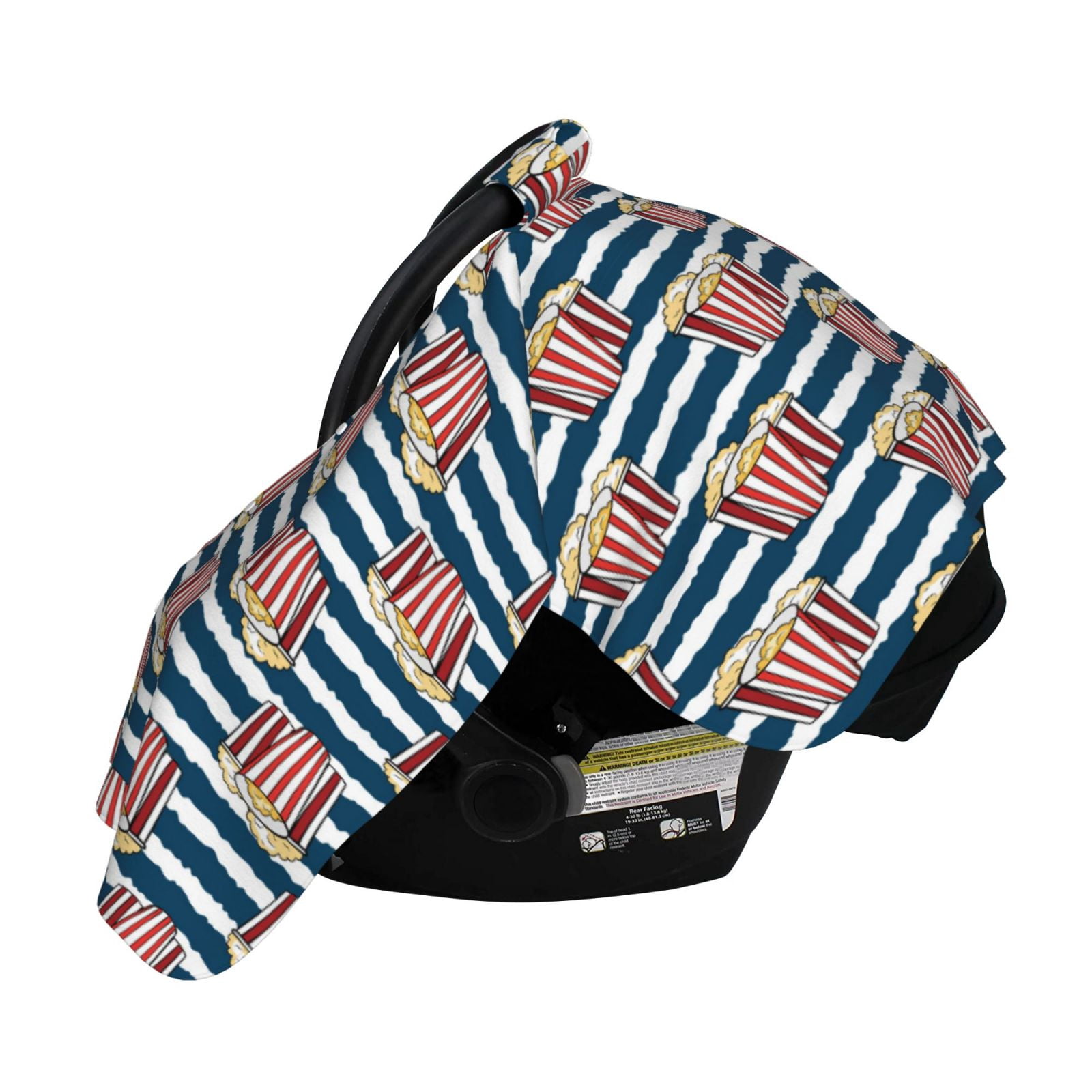 Naloa Popcorn Baby Car Seat Cover, Breathable Baby Carrier Cover, Multiuse Baby Carrier Cover & Nursing Breastfeeding Cover