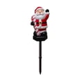 thumbnail image 3 of Christmas Santa Pathway Stake Lights – Waterproof Solar Outdoor Decorations for Garden, Yard, Patio, Driveway & Holiday Pathway Lighting, Auto On/Off， White light, 3 of 8