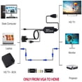 thumbnail image 2 of QJUHUNG VGA to HDMI Adapter Cable  4ft with Audio  PC  Laptop to Monitor  Display  HDTV, 2 of 7
