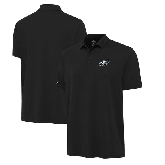Men's Antigua  Black Philadelphia Eagles Reprocess Polo