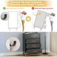 thumbnail image 5 of Jojoka 4-Drawers Dresser for Bedroom Chest of Drawers, Wood Nightstand Storage Organizer Cabinet with Metal Handle for Living Room, Entryway, Hallway, Black, 5 of 8