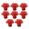 thumbnail image 4 of ZheElen Decorative And Easy-to-install Flower Pulls Knobs For Unique Touch Wide Range red 5Set, 4 of 6