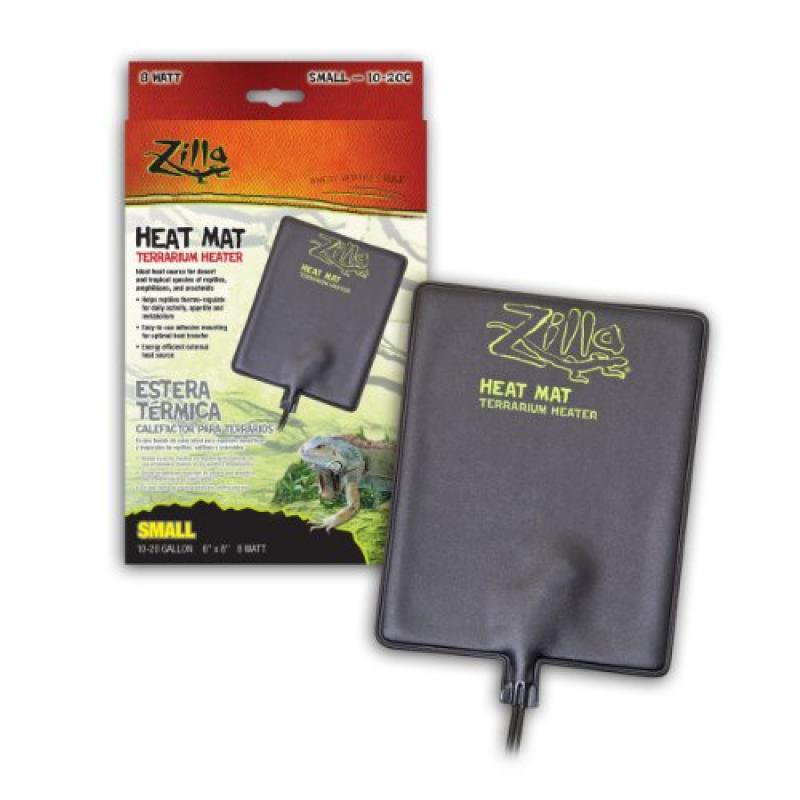 Zilla Reptile Terrarium Heat Mats, Small, 8 Watt