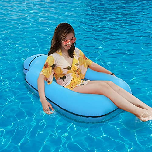 Floating Inflatable Water Hammock Swimming Pool Lake Raft Floater Lounge Chair 