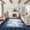Blue/Beige, variant on Large Modern Abstract Rug 9x12 Washable Rug with Non Slip TPR Backing, Soft Non Shedding Floor Covering, Low Pile Thin Foldable Mat, Indoor Carpet for Open Spaces Office, Coffee