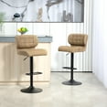 thumbnail image 2 of HOMCOM Adjustable Bar Stools Set of 2 with Footrest Back for Dining Room, 2 of 10