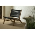 thumbnail image 3 of South Shore Agave Teak Wood and Woven Rope Lounge Chair, in Black and Natural, 3 of 11