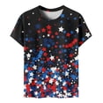 thumbnail image 5 of Pimelu Women's Tops Dressy Casual Summer Blouse Patriotic Graphic Short Sleeve T-Shirts for Women Trendy 4th of July Butterfly Print Crewneck Womens Tunic Top Shirt Summer Beach, 5 of 6