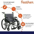 thumbnail image 5 of Feather Mobility Heavy Duty Wheelchair, Extra-Wide Seat, 350 lbs Capacity, 1 Ct, 5 of 7