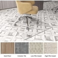 thumbnail image 4 of RACHMADES Office Chair Mat for Carpet, 36"X46" Glass Chair Mats for Carpeted or Hard Floors, Best for Your Home or Office Floor Crystal Clear， Effortless Rolling, and Easy Clean, 4 of 5