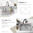 thumbnail image 5 of Stylish Dual-Mount 28" Stainless Steel Single Bowl Kitchen Sink S-306TG, 5 of 11