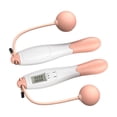 thumbnail image 2 of ziyahi PVC Digital Counter Cordless Jump Rope Jump Rope Workout Training Tool For Exercising Every Day Eliminate Body Adipose Pink White, 2 of 6