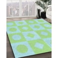 thumbnail image 3 of Ahgly Company Machine Washable Indoor Round Transitional Mint Green Area Rugs, 7' Round, 3 of 7