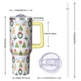 thumbnail image 2 of Multicolor Christmas Pattern Tumbler with Handle and Lid,40oz Double Wall Vacuum Insulated Tumbler,Cups Gift for Women and Men, 2 of 7
