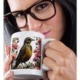 thumbnail image 2 of 3drose, Common Western Meadowlark Surrounded by Prairie Roses, 11oz Mug, 2 of 6