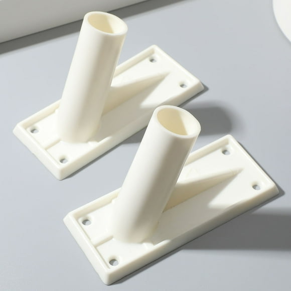 Minkissy 2Pack Flag Pole Holder Rack Beige Plastic Bracket 11.0x7.0x5.0in