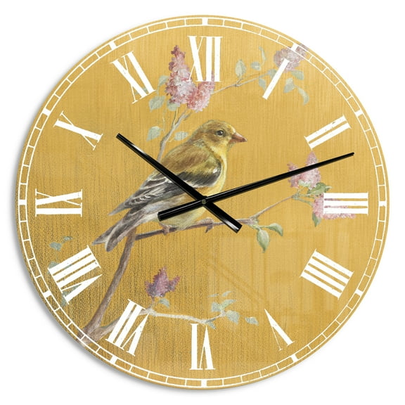 Designart Oversized Multicolor Analog Round Farmhouse Modern Wall Clocks, CLM30566-C23