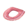 thumbnail image 2 of YgkuHd Toilet Seat Covers for Bathroom, Zipper Model Toilet Seat Household Embroidery Sitting Washer Toilet Seat Cover Cute Washer Universal Toilet Seat Washable D Shapetoilet Seat Cushion (Pink), 2 of 6