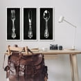 thumbnail image 2 of Stupell Industries Vintage Silverware Cutlery Kitchen Utensils Fork Spoon Graphic Art White Framed Art Print Wall Art, Set of 3, Design by Carol Robinson, 2 of 7