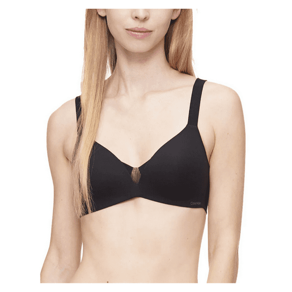 Calvin Klein Women Triangle Lightly Lined Demi, Black, XS