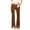 Coffee, variant on Women's Velvet Flare Pants, High Waist Drawstring Wide Leg Pants, Soft Casual Lounge Pants with Side Pockets for Daily Wear, Loungewear and Relaxed Outfits Blackish Green L