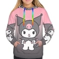 thumbnail image 2 of Lsque Sanrio Pattern Casual Women's Hoodie,Hooded Sweatshirt with Kangaroo Pocket,Pullover Hoodie with Eye-catching Drawstrings-XX-Large, 2 of 8