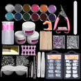 thumbnail image 3 of SURJDE Acrylic Powder Glitter Nail Art Kit False Nail Tips Nail Art Decoration Tools Pro Acrylic Nail Kit Empty Liquid Bottle Manicure Nail Extension Acrylic Tips Cutter Glitter For DIY Art, 3 of 6