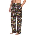 thumbnail image 3 of Mens Pajama Pants - Soft Sleep & Lounge Pants for Men, Rainbow Stars Hearts Cuteness Casual PJ Bottoms Pants with Pockets, 3 of 5