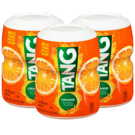 (12 Pack) Tang Orange Powdered Drink Mix, 20 oz (Best Food For Tangs)