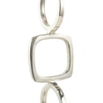thumbnail image 4 of 28", 19"H Silver Aluminum Metal Stacked Geometric Rings Abstract Sculpture with Black Marble Bases, by DecMode (2 Count), 4 of 11