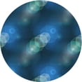 thumbnail image 1 of Ahgly Company Machine Washable Indoor Round Transitional Blue Ivy Blue Area Rugs, 5' Round, 1 of 7