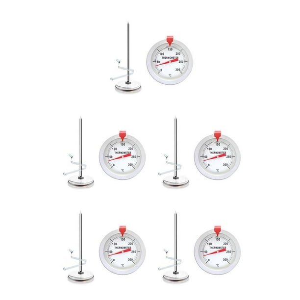 Inteprter Termómetro de cocina para freír de acero inoxidable, lectura rápida de carne, medidor térmico de temperatura para hornear, café profesional, Type2 NO2 Inteprter CBP162572