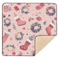 thumbnail image 6 of WOBOGO A Pattern with Christmas Stockings and Wreaths Baby Playmats Extra Large Waterproof Rollable Activity Pads for Toddlers 50×50inch, 6 of 7