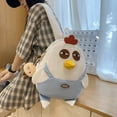 thumbnail image 4 of Jiibva Cartoon Large Capacity Chicken Nylon Backpack With Pendant Lightweight Bookbag Kawaii Hen Shape Bag, 4 of 7