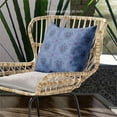 thumbnail image 2 of Seamless Damask Floral Indoor/Outdoor Pillow in Sky Blue Gray Pink 20x20, 2 of 5
