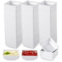 Dipping Bowls 50 Pcs, Small Sauce Cups - Dishwasher Safe Condiment Cups for Catering, Party & Picnic, White Stackable Dip Bowls