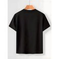 thumbnail image 2 of Camiseta deportiva informal de manga corta para hombre con estampado BALNCE y cuello redondo con diseño de rayas horizontales. Lavable a máquina. Ideal para actividades diarias al aire libre. Camiseta, 2 of 5