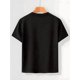 thumbnail image 2 of 1 PCS Men's Casual Short Sleeve Sports T-Shirt with BaLNCe Print and Hollow Round Neck Horizontal Stripe Design, Machine Washable, ideal for Daily outdoor activities, Men's Summer T-Shirt, Summer Top, 2 of 5