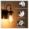2 Light Matte Black Bathroom Wall Sconces,Farmhouse Vanity Lights for