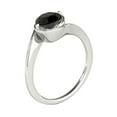 thumbnail image 2 of 1 Carats Black Round Diamond Engagement Ring 18K Solid White Gold, 2 of 3
