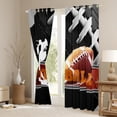 thumbnail image 4 of Feelyou 3D Rugby Football Black Out Curtains for Teen, Eat Soccer Sleep Curtains Pack of 2 (42x63 Each), Cartoon Sports Theme Bedroom Curtains, Black Out Curtains Decor, 4 of 7