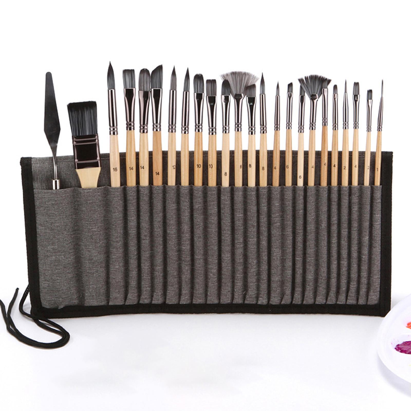 Artist Paint Brush Set of 24, Painting Brushes , Adults for Canvas, & Fabric, Great for Water, Oil or Acrylic Painting