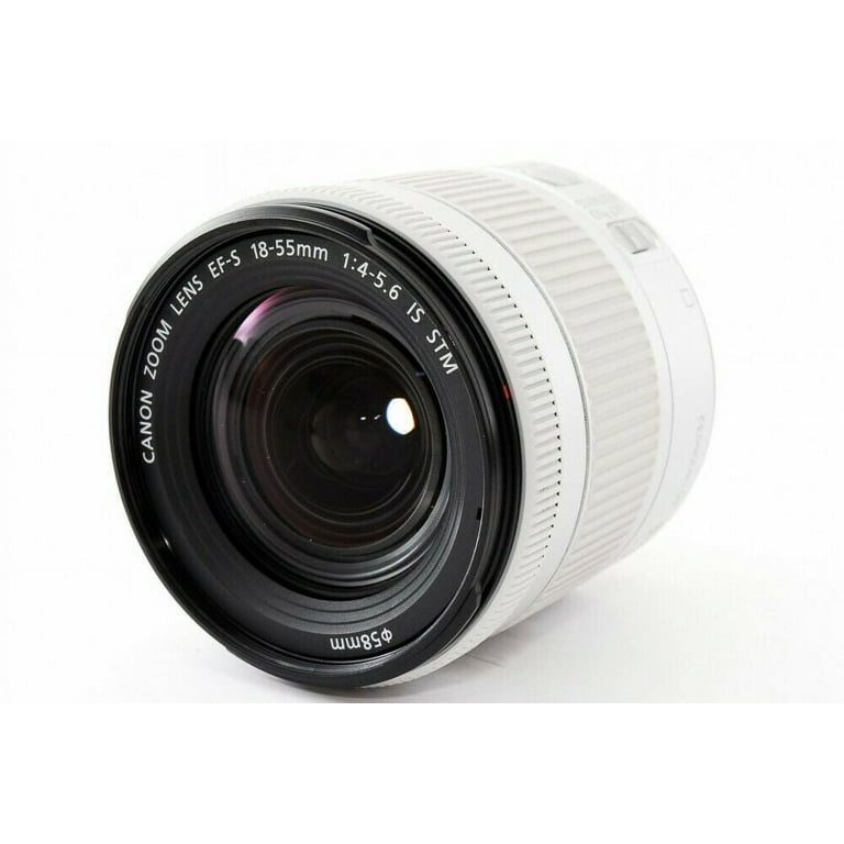 Canon EF-S 18-55mm f/4-5.6 IS STM Lens (White, White Box
