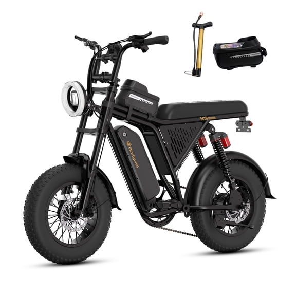 Bodywel Electric Bike for Adults and Teens, 500W Peak 1000W Motor, 48V 15Ah Removable Battery, 16"x4" Fat Tire E-Bike, Electric Mountain Bike, UL2849